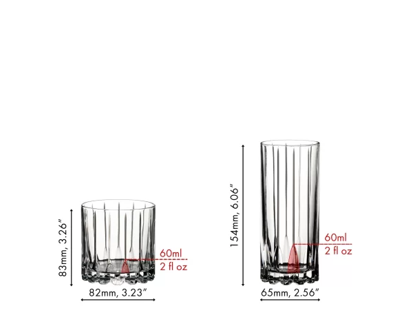 Set de 8 vasos RIEDEL Rocks (4) + Highball (4) - Imagen 2