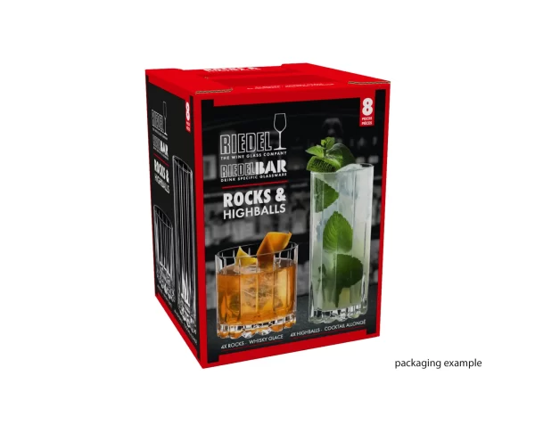 Set de 8 vasos RIEDEL Rocks (4) + Highball (4) - Imagen 4