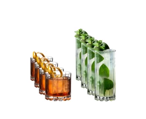 Set de 8 vasos RIEDEL Rocks (4) + Highball (4)